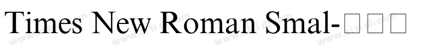 Times New Roman Smal字体转换 Times New Roman Smal字体转换